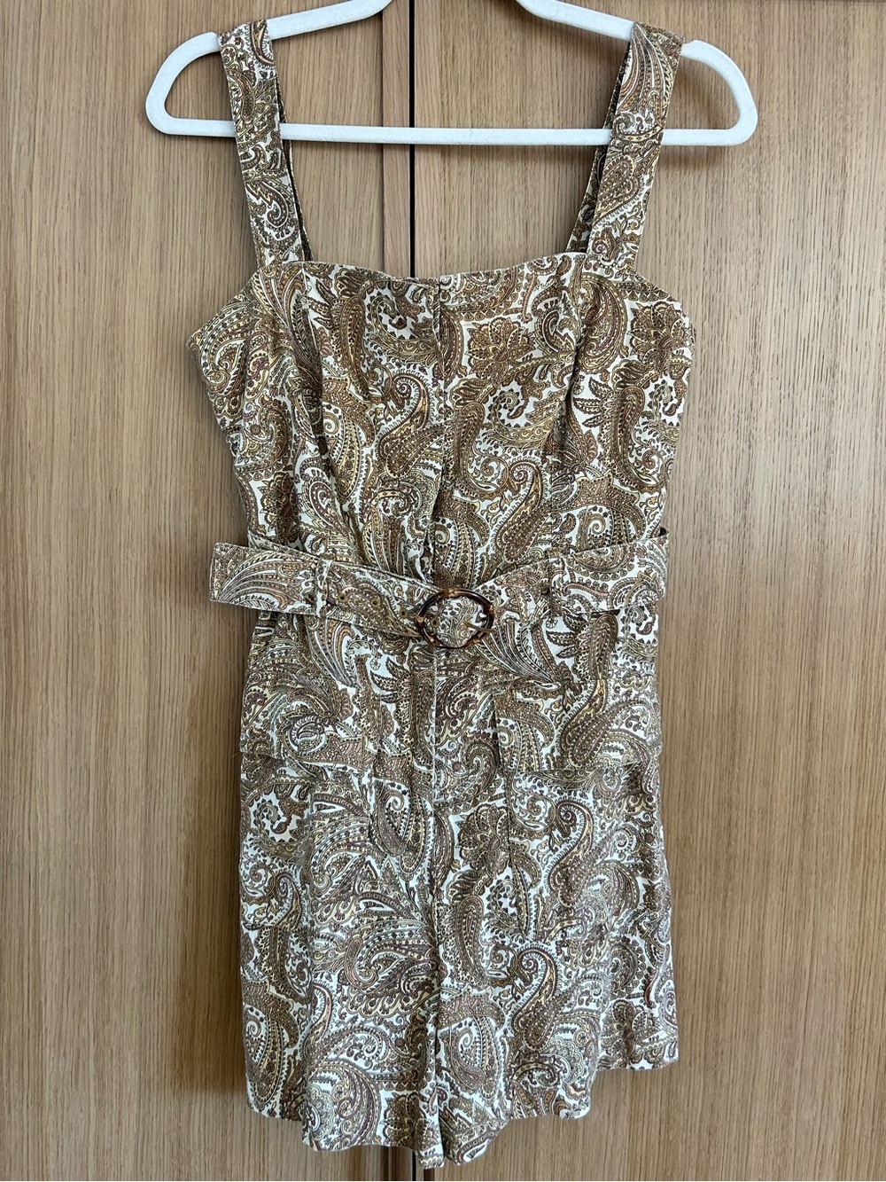 House of Harlow Paisley Belted Romper